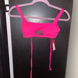 Keyhole neon bikini top rave top new with tags xs